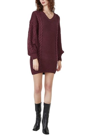 Bardot + Long Sleeve Sweater Dress