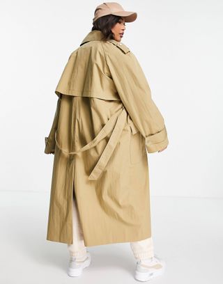 ASOS Design + Collared Luxe Trench Coat