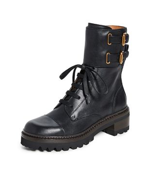 See by Chloe + Mallory Combat Lug Boots