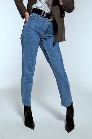 Zara + ZW Premium The Slim Straight Jeans
