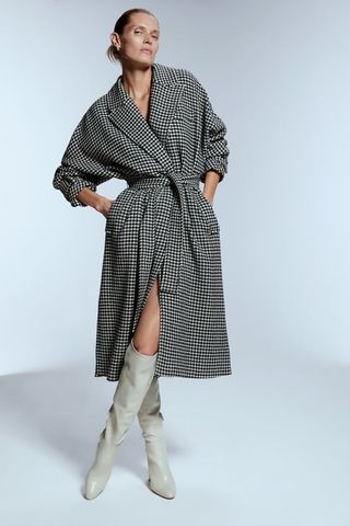 Zara + Houndstooth Coat