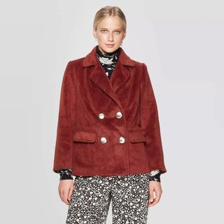Who What Wear x Target + Notched Collar Pea Coat