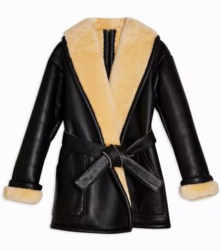 Topshop + Aviator Shearling Jacket By Topshop Boutique