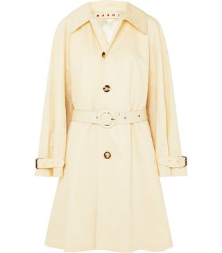 Marni + Belted Cotton and Linen-Bend Canvas Coat