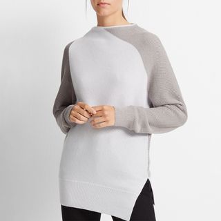 Club Monaco + Asymmetrical Mockneck Sweater