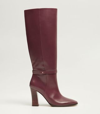 Mango + Leather High-Leg Boots