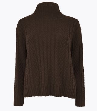 Marks and Spencer Collection + Cotton Rich Cable Jumper