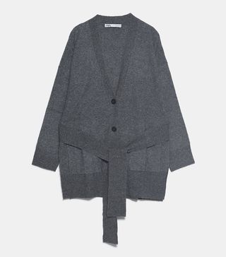 Zara + Belted Knit Cardigan