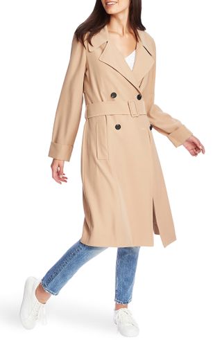 1.State + Twill Belted Trench Coat