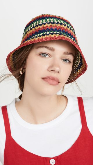 Brixton + Essex Raffia Bucket Hat