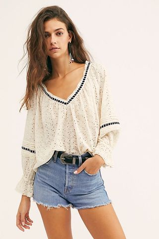 Free People + Darcy Eyelet Blouse