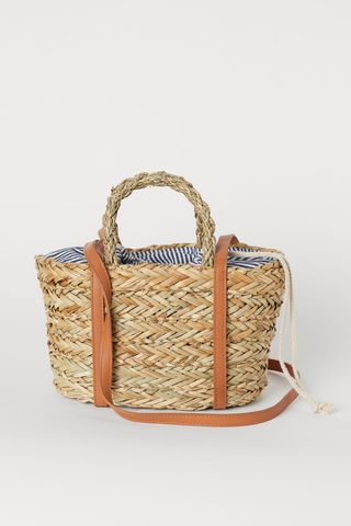 H&M + Straw Bag