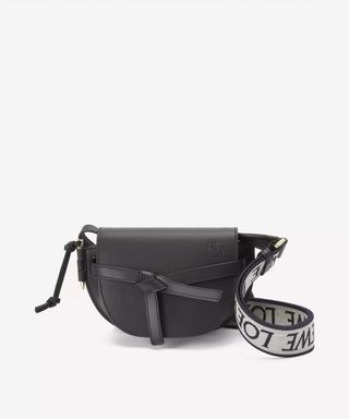 Loewe +Mini Gate Dual bag in soft calfskin and jacquard