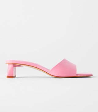 Zara + Leather Pink Mules