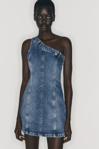 Zara + The Asymmetric Denim Dress