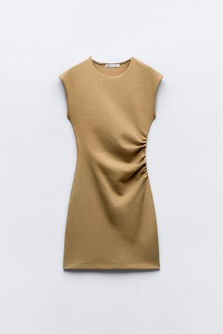 Zara + Gathered Fitted Dress