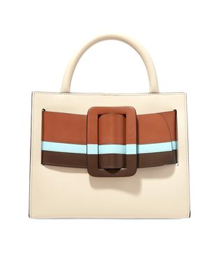 Boyy + Bobby 23 Buckled Striped Leather Tote