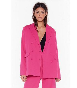 Nasty Gal + Suits You Double Breasted Relaxed Blazer