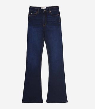 ZW Premium + The High Waist Skinny Flare Mellow Blue Jeans