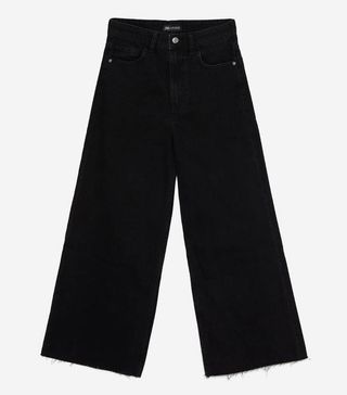 Zara + Hi-Rise Edited Culotte Jeans