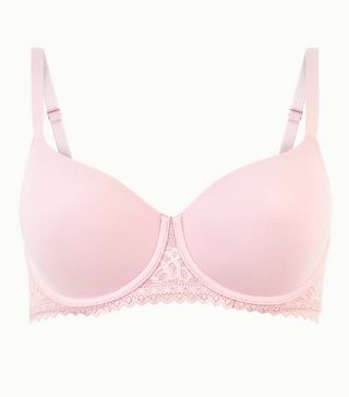 Marks and Spencer + Sumptuously Soft Lace Underwired Full Cup T-Shirt Bra