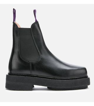 Eytys + Ortega Leather Chunky Chelsea Boots in Black