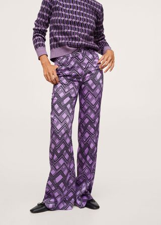 Mango + Geometric Print Pants