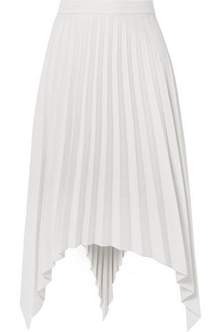 Acne Studios + Ilsie Asymmetric Pleated Wool-Blend Midi Skirt