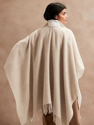 Banana Republic + Wool-Blend Cape with Pockets