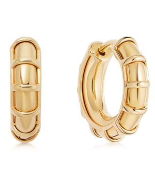 Links of London + Brutalist Gold-Vermeil Small Hoop Earrings