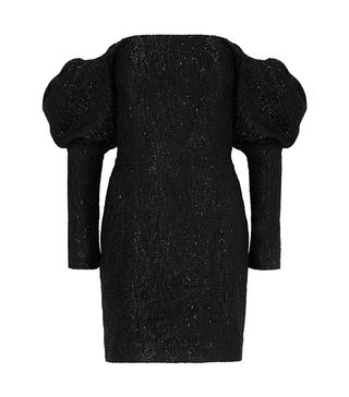 16Arlington + Black Off-the-Shoulder Fil Coupé Minidress