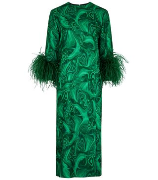 16Arlington + Malachite Green Printed Midi Dress