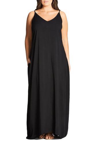 City Chic + V-Neck Maxi Dress