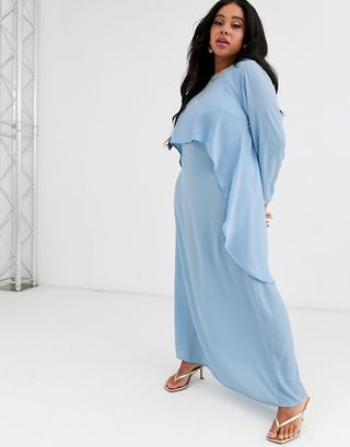 Verona + Long Sleeve Layered Maxi Dress