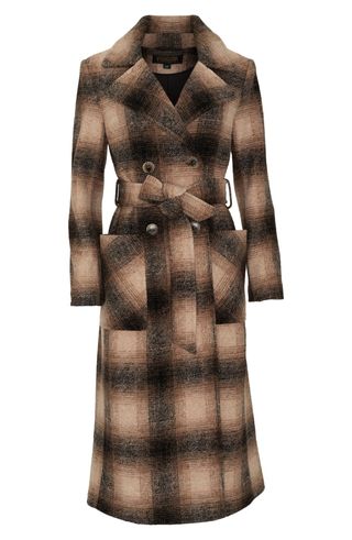 Pendleton + Aurora Plaid Wool Blend Wrap Coat