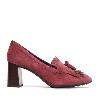 Tod's + Tasseled Fringed Suede Pumps