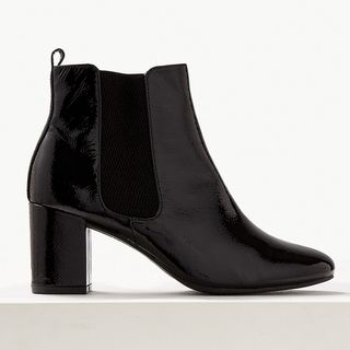 Marks and Spencer + Leather Block Heel Boots