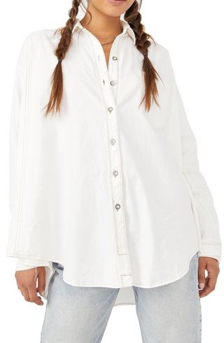 Free People + Oxford Dreams Cotton Button-Up Shirt