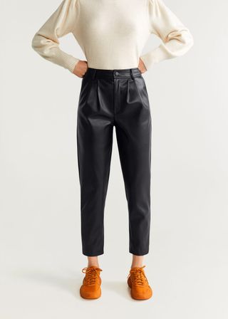 Mango + Seam-Detail Straight-Fit Trousers