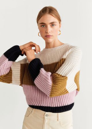 Mango + Color Block Sweater