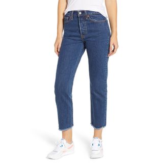 Levi's + Wedgie High-Waist Ankle-Straight Jeans