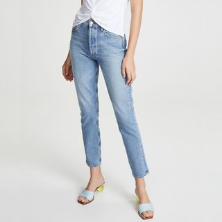 Agolde + Remy High-Rise Straight Jeans
