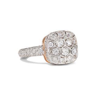 Pomellato + Nudo 18-Karat Rose and White Gold Diamond Ring