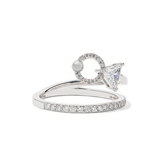 Delfina Delettrez + 18-Karat White Gold Diamond Ring