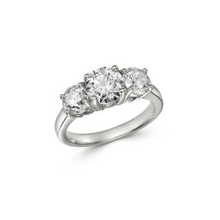 Bloomingdale's + Diamond 3-Stone Ring in 14K White Gold, 3.0 ct. t.w.