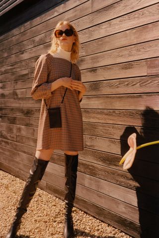 Zara + Plaid Mini Dress