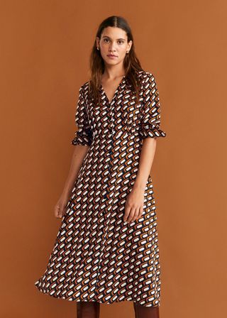 Mango + Midi Printed Dress