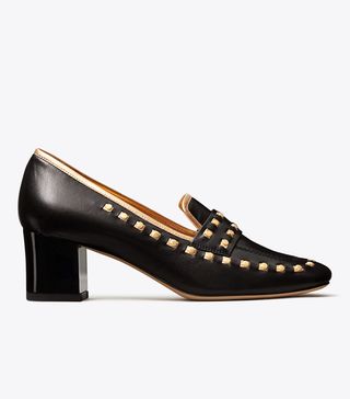 Tory Burch + Metallic-Trim Loafer