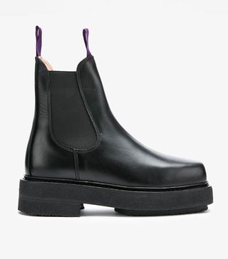 Eytys + Ortega Leather Chunky Chelsea Boots in Black