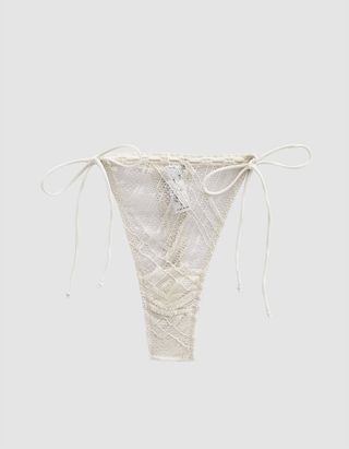 The Great Eros + Sonata Tie Thong in Pearl